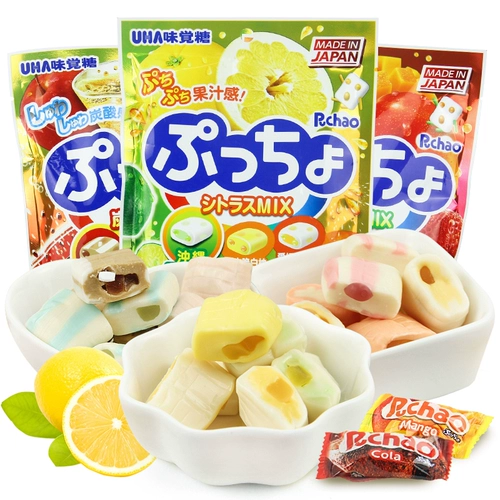 Япония импортированная закуска uha youhawei астрология сахар 90 г*3 сумки pu super assorted frunt carbandate citrus