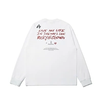 Белый красный отпечаток (длинные рукава)