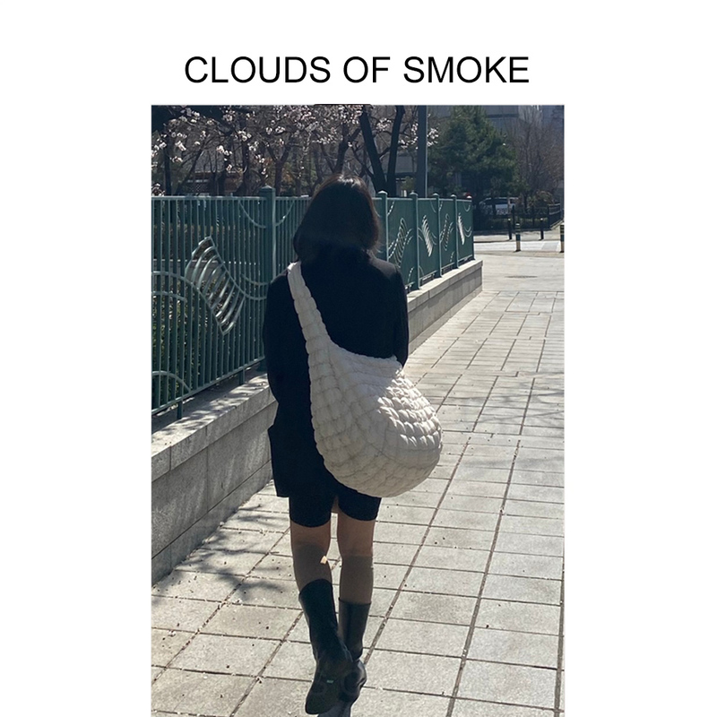 Korean Cos Women's Commuter Bag, Large Capacity Crossbody Shoulder Bag, White Cloud Bag Korean Cos Women's Commuter Bag, Large Capacity Crossbody Shoulder Bag, White Cloud Bag