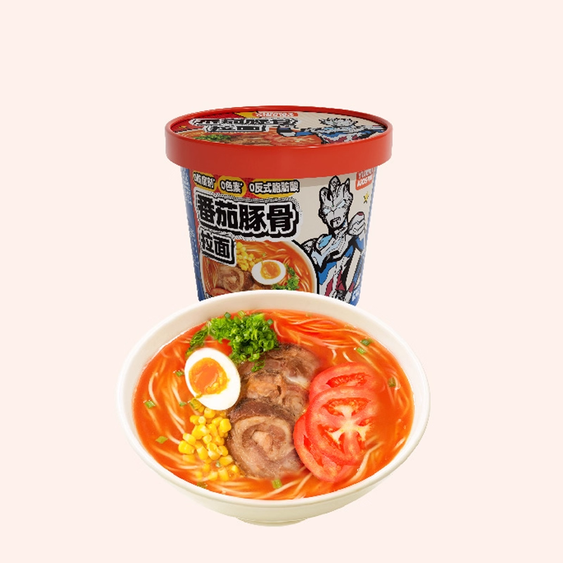 怡芽冲泡拉面汤面番茄猪骨方便面无添加非油炸泡面儿童豚骨能量杯