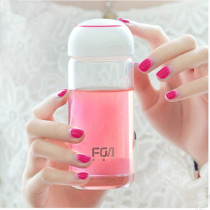 Fulight single-layer crystal glass fashion Mini Portable men and women couples leak-proof Cup can be put bag flower tea cup