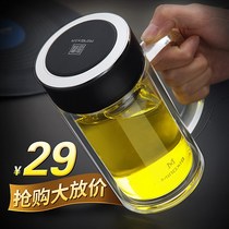 Single layer crystal tea cup 500ml large capacity belt bag portable transparent thick heat-resistant glass gift Cup customization