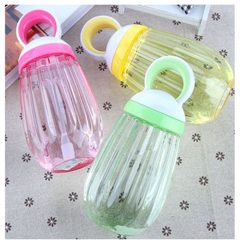 Fuguang Kaka Handle Space Cup 450ML Transparent Covered Student Children Water Cup Ladies PC Plastic Straw Cup