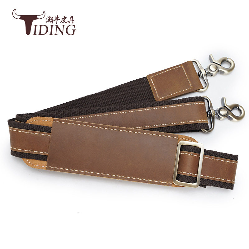 TIDING real leather bag shoulder strap briefcase Mad Mapleather Calf Leather Adjustable Shoulder Strap Bull Leather Skew Satchel Tailor-Taobao