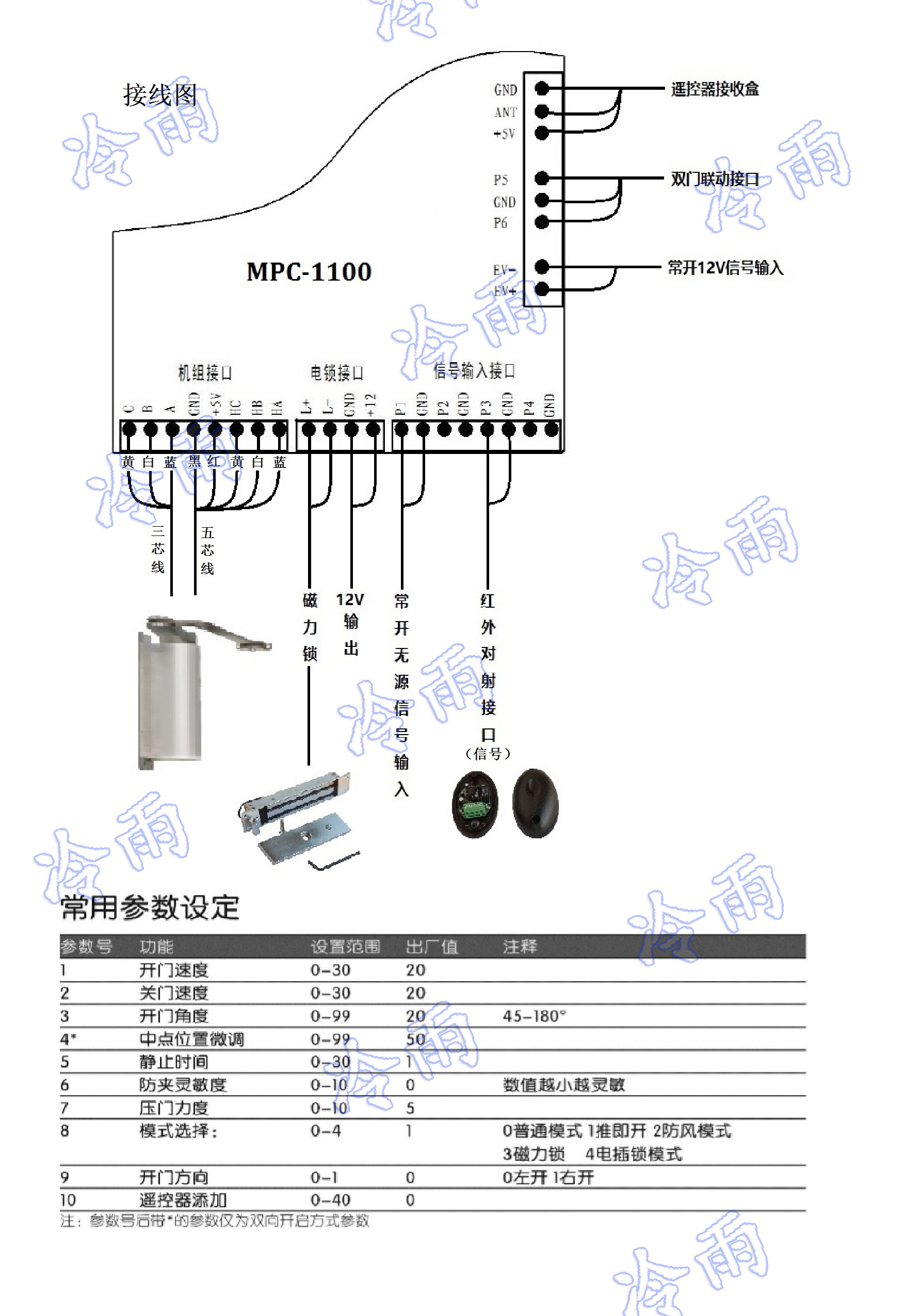 冷雨LEY700别墅开门机厂家 侧装式曲臂电动闭门器 遥控开门机