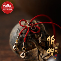 Phoenix Nirvana Bow Bracelet Female Year of the Rat Woven Red Rope Bells Student Mori Original Jewelry