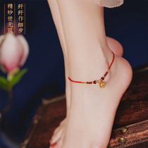 Phoenix Nirvana anklets women sexy bells ancient wind Palace Bell Ben life anklet rope woven red rope anklet women