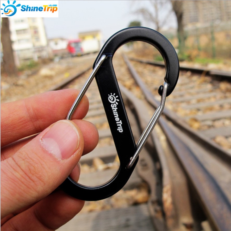 S-type carabiner 8 word buckle backpack quick hanging aluminum alloy outdoor camping multi-function hook keychain multi-color