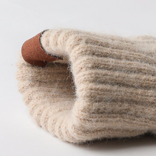 Gloves for boys in winter, thickened and velvet, cold-proof, warm and windproof, winter student outdoor cycling, cold-resistant full-finger wool