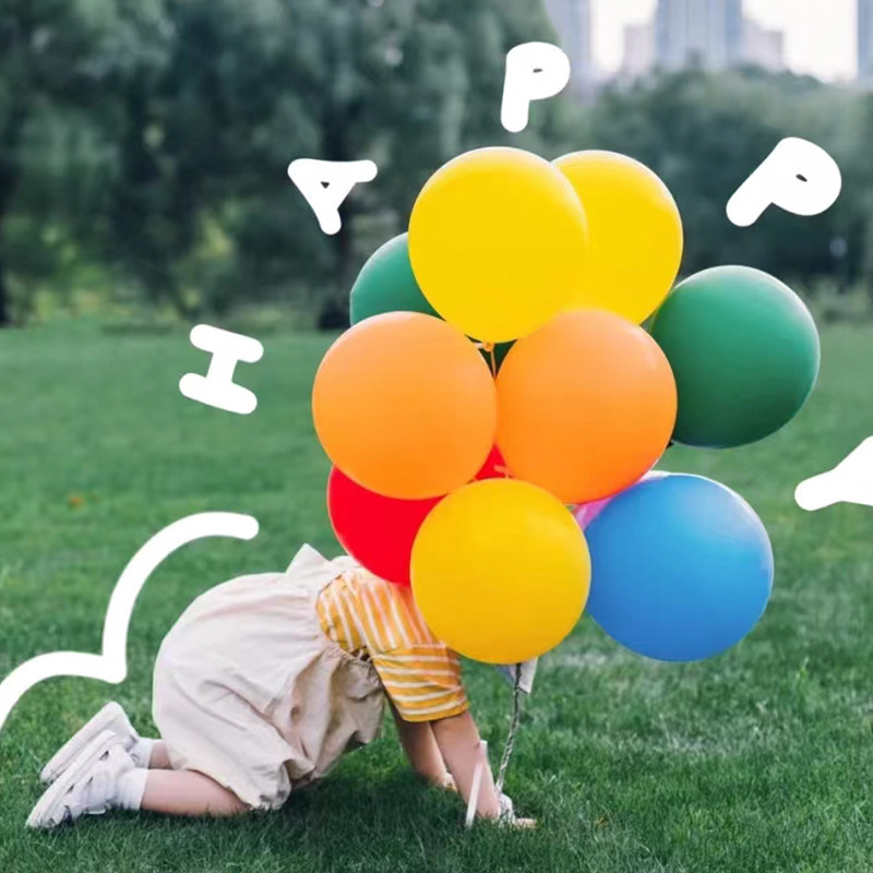 2 2 grams 10 inches thick matte balloon floating children's birthday party arrangement baby one year old kindergarten decoration