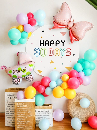 Детское украшение на день рождения интернет-знаменитостей для мальчиков и девочек, годовалое полнолуние ребенка и 100-дневный банкетный фон, материалы для макета сцены на стене