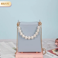 Синяя большая цепь из жемчуга