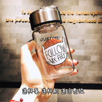 Creative cute cartoon cat cat claw glass male and female students frigid wind portable insulated water cup