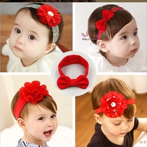 Female Baby Head Decorated Flowers Hair with Han Edition Spring Festival Lace Head Flower Princess Flowers Princess 012 months Baby Bochicks