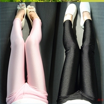 Girl Glossy Pants Thin 100 lap outside wearing little girl glossy elastic pants Children beating underpants Childrens dance pants