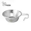 Coman Outdoor 304 stainless steel bowl Camping Picnic Mountaineering Coffee Cup barbecue Portable handle Bowl dish fork