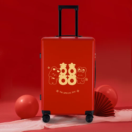 Красный чемодан, коробка для невесты, изысканный стиль