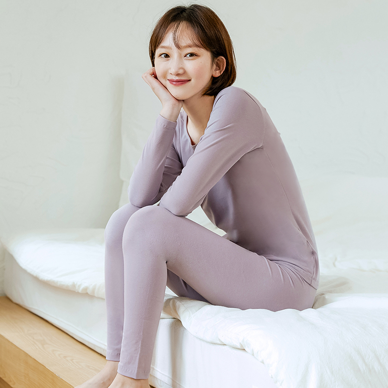 Autumn Clothes Sanitary Pants Lady Pure Cotton Suit Inside Wearing Body Cotton Sweatshirt Student All-cotton Girl Fever Coat Thin