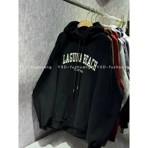 Очень большая ретро толстовка с капюшоном, парная одежда для влюбленных, куртка, большой размер, в американском стиле, свободный крой