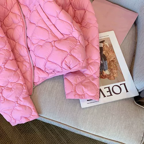 Очень большой милый розовый пуховик, короткая утепленная куртка, большой размер, в корейском стиле, подходит для подростков, по фигуре