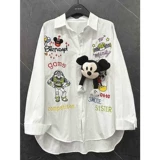 Мультяшная рубашка, размер, оверсайз, по фигуре