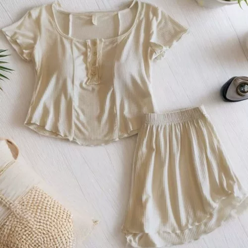 Топ с чашечками, пижама, комбинезон, штаны, набор, милые шорты, короткий рукав