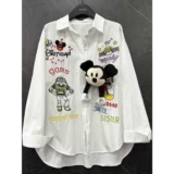 Мультяшная рубашка, размер, оверсайз, по фигуре