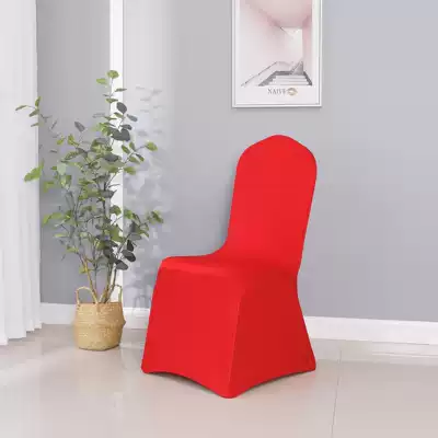 Thickened elastic chair cover Universal chair cover cover One-piece chair cover Hotel wedding hotel banquet special white chair cover