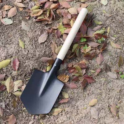 Outdoor camping small straight shovel Portable shovel Gardening flower digging vehicle square head shovel Multi-purpose shovel
