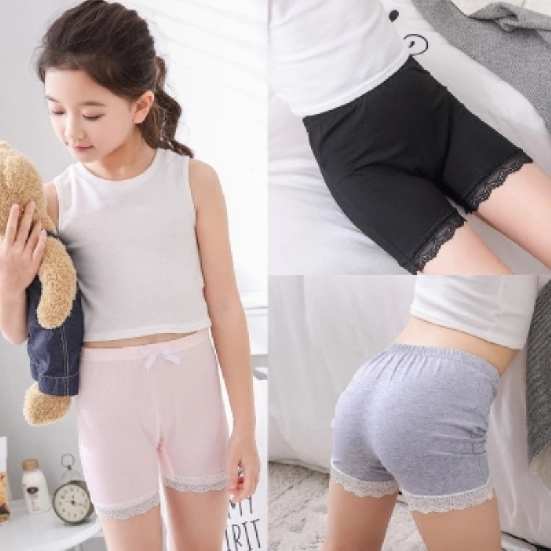 Children's safety pants Spring and autumn and summer girls ' three-point pants anti-walking baby pants Large children's cotton protective shorts