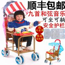 Simple summer imitation rattan chair cart light baby childrens car can lie down in summer can sit on the stroller