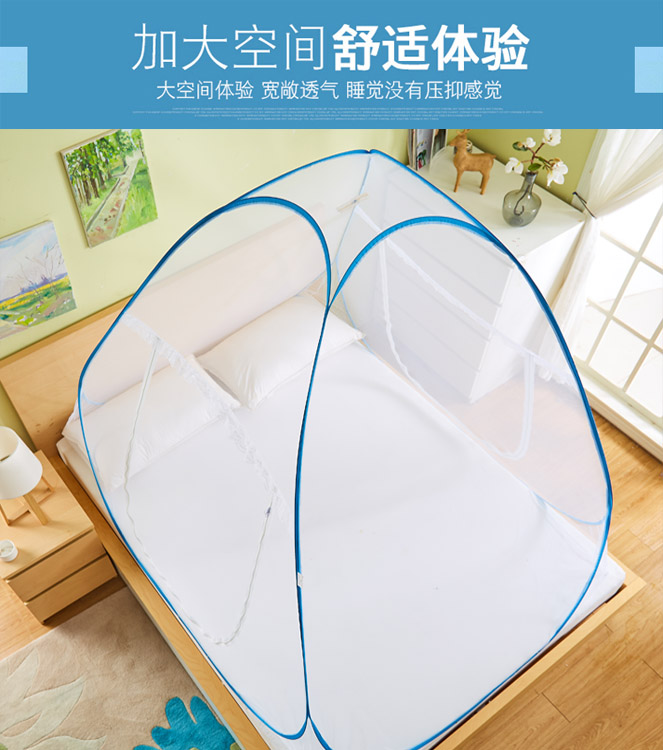 Ba cửa 1,5m giường miễn phí cài đặt yurt muỗi net 1.8m giường đôi hộ gia đình mã hóa dày 1.2 mét sinh viên