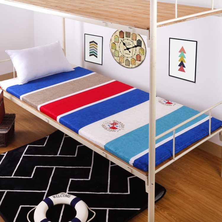 Nệm ký túc xá sinh viên 0,9m giường đơn dày nhíp nệm nệm gấp 1,2 m 90cm kymdan nệm