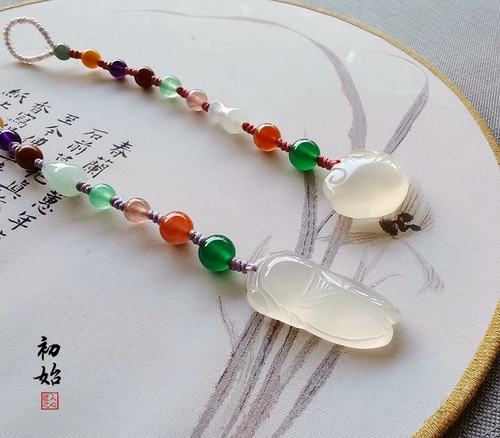 Оригинальный натуральный агатовый аксессуар ручной работы, подвеска, ханьфу, креативное ципао, китайский стиль, креативный подарок