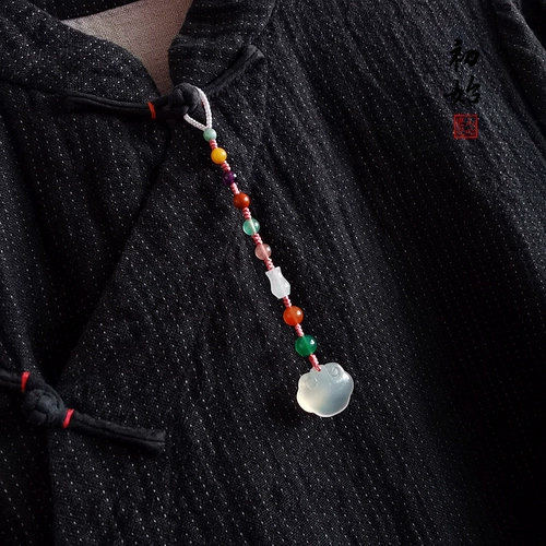 Оригинальный натуральный агатовый аксессуар ручной работы, подвеска, ханьфу, креативное ципао, китайский стиль, креативный подарок