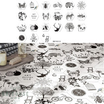 Black and white European-style hexagonal brick art flower brick kitchen toilet tile background bar Balcony Anti Slip Brick 200230