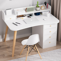 Nordic desk Simple home student computer desktop desk Bookshelf combination table Bedroom bookcase Writing desk