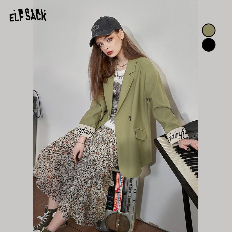 (new) Selfie Pocket Small Crowdsourced Green Casual Suit Jacket Woman 2022 Spring Advanced Sensation Little West Suit