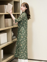 Qipao 2022 new small sub-ramee improved qipao dress with dress youthful retro everyday can wear long dresses