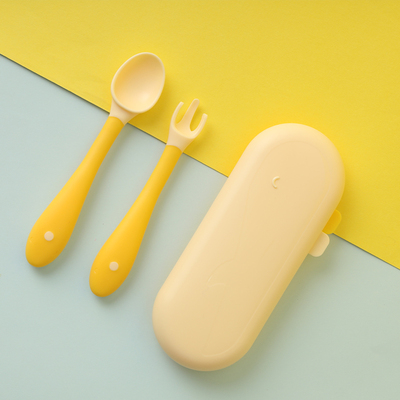 宝宝辅食餐具短柄勺子叉子套装