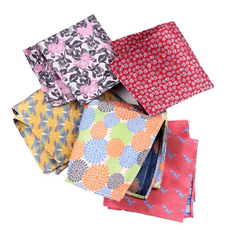 карманный платок 尖货出口重磅真丝小方巾男士正装婚礼结婚西服口袋巾红是碎花腰果