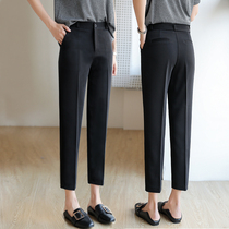 Tide Card Western Dress Pants Woman Spring Han Edition 100 Hitch Loading Professional Straight Cylinder 90% Pants High Waist Small Feet Summer Casual Pants