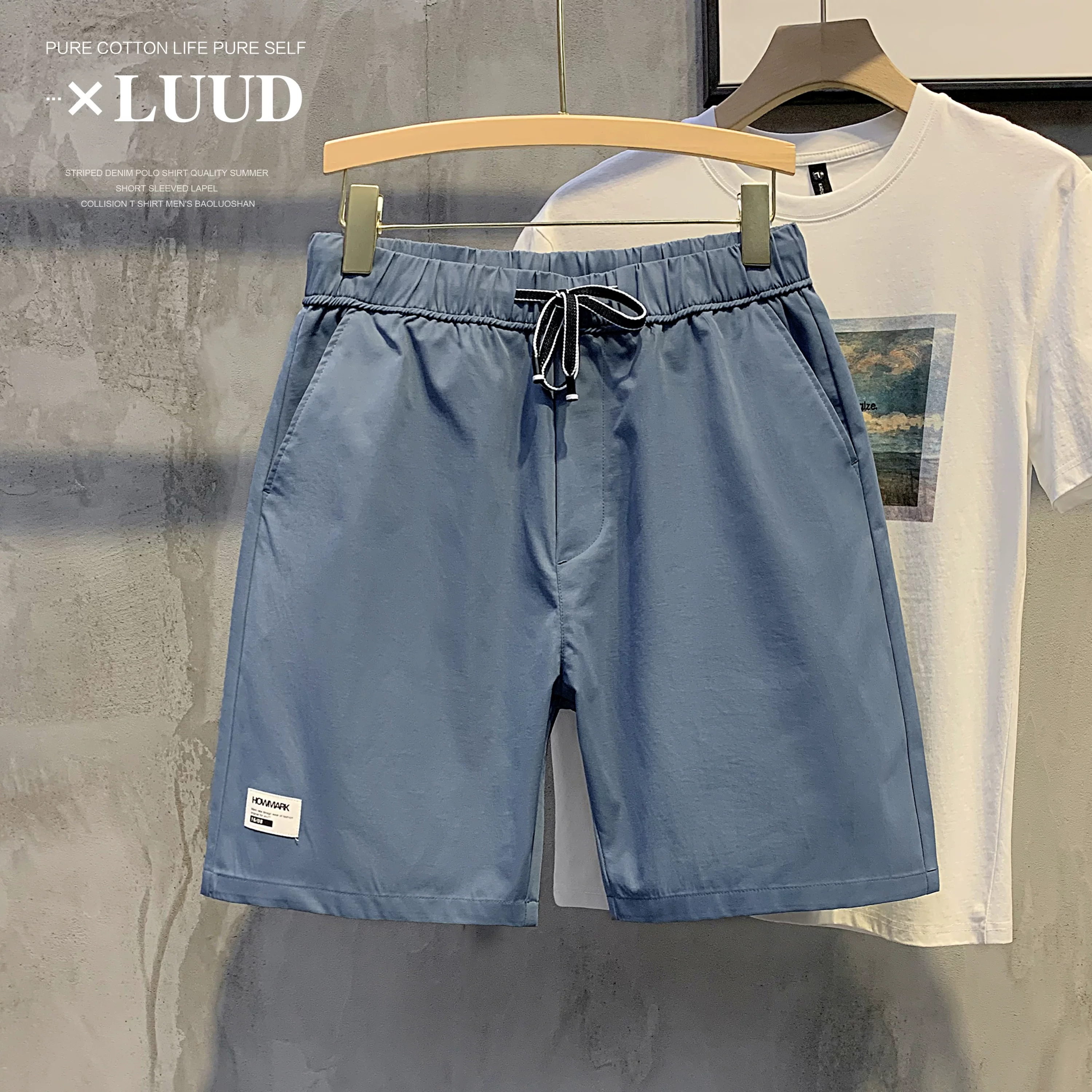 Шорты LUUD, летние тонкие трендовые штаны, свободный прямой крой