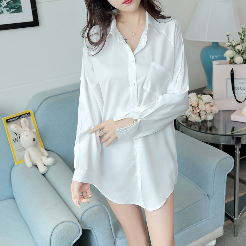 Shirt 2026 New Style Women's Light Luxury High-End Design Niche Shirt Bf Style Loose Age-Reducing Trendy White Top Shirt 2026 New Style Women's Light Luxury High-End Design Niche Shirt Bf Style Loose Age-Reducing Trendy White Top