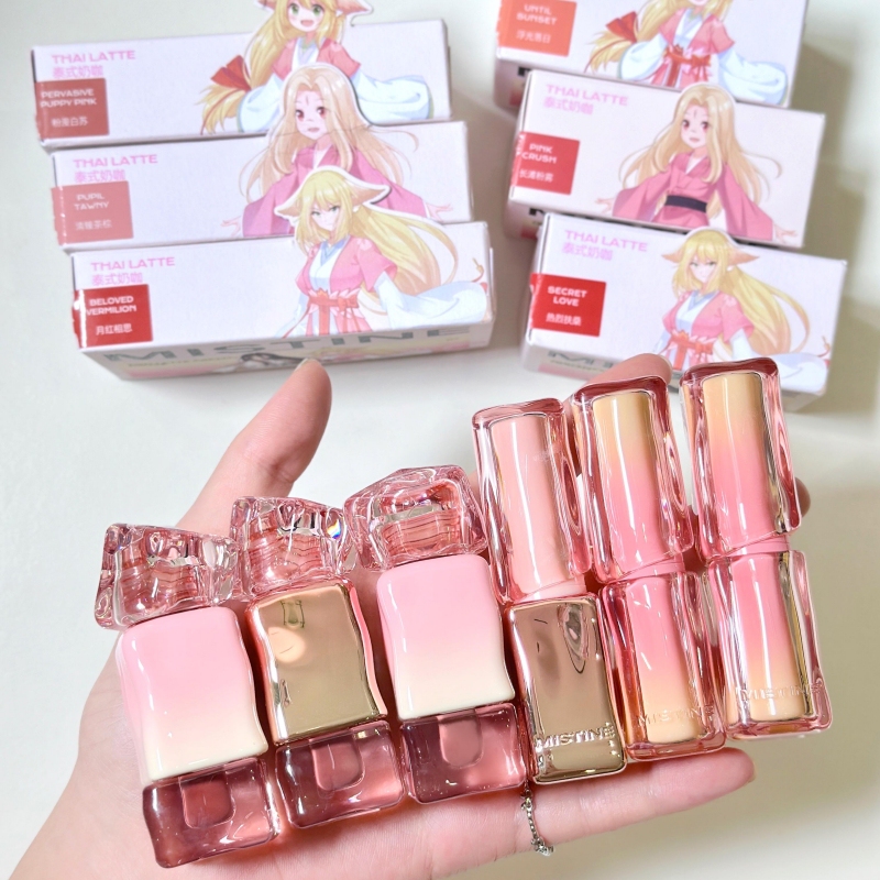 Mistine Ice Extract Radiant Lipstick Fox Spirit Matchmaker Collaboration S06 Thai Milk Coffee Glossy Lip Glaze 07