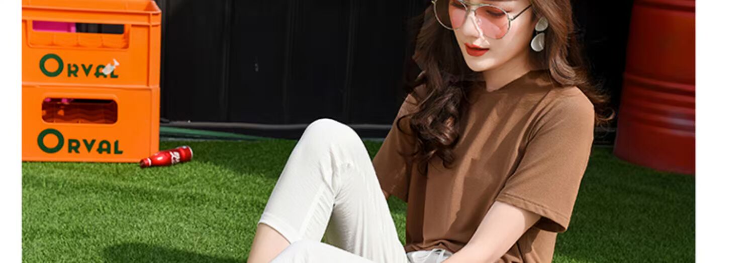 Quần âu nữ bảy điểm 2019 hè mới phiên bản Hàn Quốc chân cao eo thon siêu rộng phần mỏng 9 điểm quần harem nữ - Quần Harem quần harem