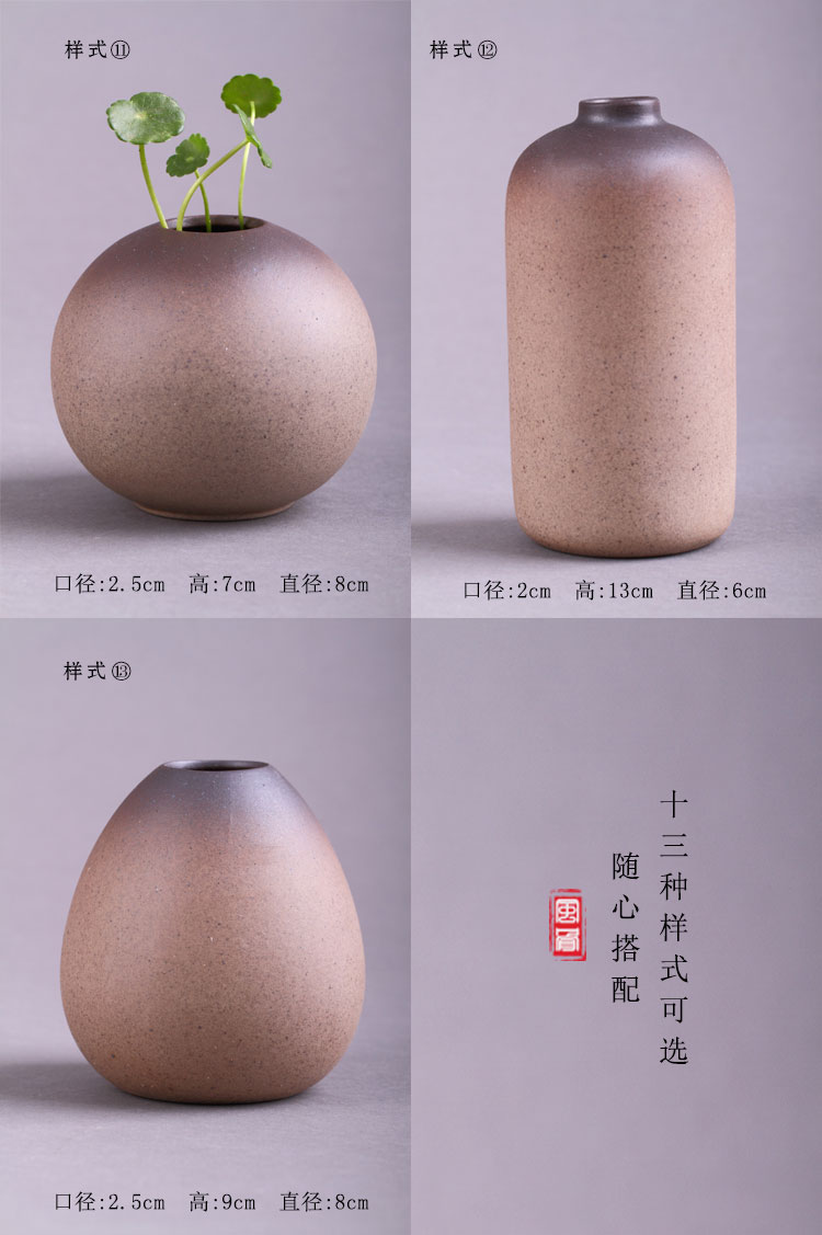 Zen Nhật Bản phong cách đồ đá hoa nhỏ đơn giản bình gốm trang trí văn hóa nước trang trí máy tính để bàn sáng tạo hoa khô bình nhỏ - Trang trí nội thất phụ kiện trang trí nhà đẹp