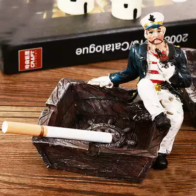 Mediterranean style resin pirate ashtray personality creative ornaments home decoration jewelry retro nostalgic photography props