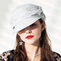 AIu Japan Rain Dew Linen Summer Breathable Cotton Linen Duck Tongue Cap Fashion Day Style Sun Hat Sunscreen Hat Lady Hat