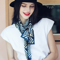 AI extravagant 22 early spring large female main weight crepe real silk scarf small long scarf mulberry silk scarves scarves double layer long